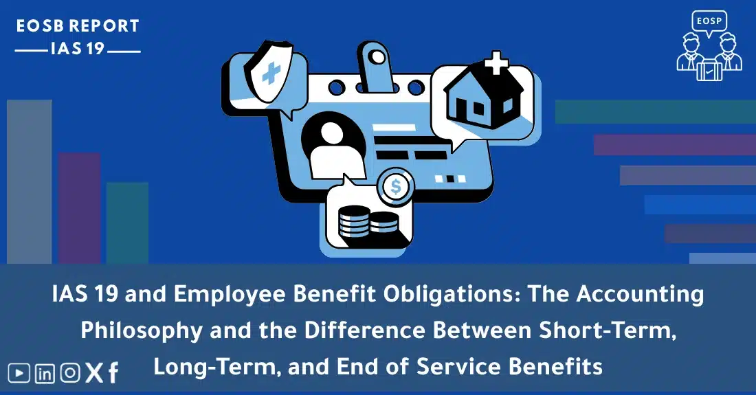 Illustration explaining IAS 19 employee benefits recognition for short-term