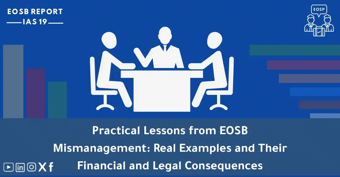 صورة تحتوي على عنوان المقال حول: " Lessons from EOSB Failures Financial Risks & Solutions" مع عنصر بصري معبر